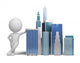 3d small people - skyscrapers Wall Decal