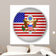 Badge with Flag United Wall Decal