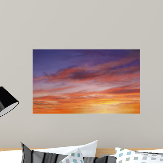 Brilliant Purple Orange Sunset Wall Decal