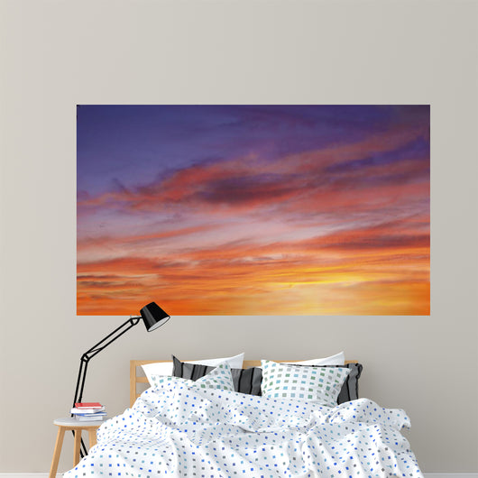 Brilliant Purple Orange Sunset Wall Decal