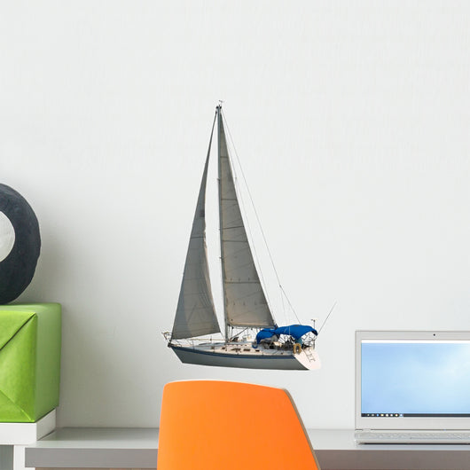 isolated sailboat Wall Decal