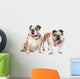 two English bulldogs Wall Decal