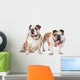 two English bulldogs Wall Decal