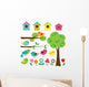 Trees Flowers Birds Wall Decal