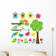Trees Flowers Birds Wall Decal