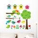 Trees Flowers Birds Wall Decal