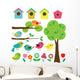 Trees Flowers Birds Wall Decal