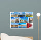 Collage of London landmarks Wall Mural