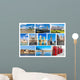 Collage of London landmarks Wall Mural