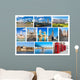 Collage of London landmarks Wall Mural