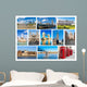 Collage of London landmarks Wall Mural