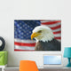 Americana Murals - Bald Eagle Flag American Eagle with Flag Wall Mural