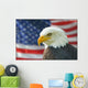 Americana Murals - Bald Eagle Flag American Eagle with Flag Wall Mural