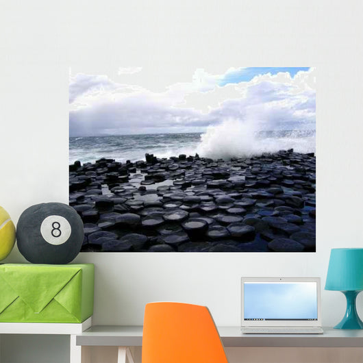 Wave Breaking Over Giant's Causeway 2 Wall Decal