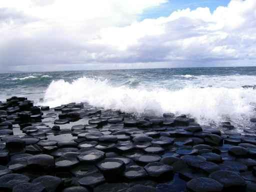 Wave Breaking Over Giant's Causeway 1 Wall Decal