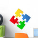 Vector puzzle pieces with arrows Wall Decal