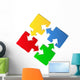 Vector puzzle pieces with arrows Wall Decal