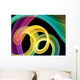 Bright Multicolored Swirls Wall Mural