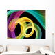 Bright Multicolored Swirls Wall Mural