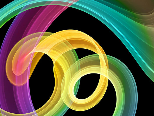 Bright Multicolored Swirls Wall Mural