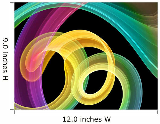 Bright Multicolored Swirls Wall Mural