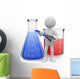 Chemist Posing with Test Wall Decal