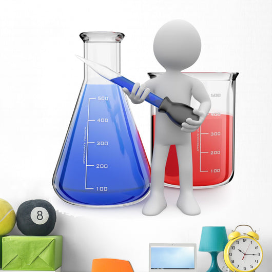 Chemist Posing with Test Wall Decal