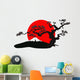 Japanese Landscape Silhouette Vector