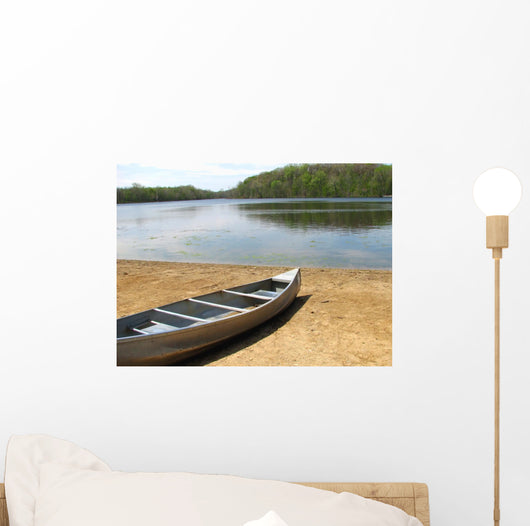 Beached Canoe Wall Mural