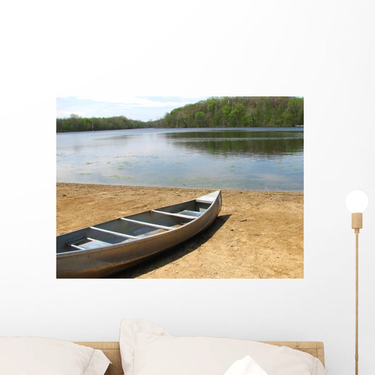 Beached Canoe Wall Mural