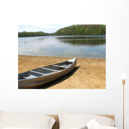 Beached Canoe Wall Mural