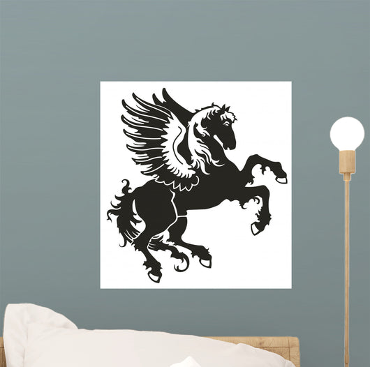 Horse with wings in the form of a heraldic sign Wall Decal