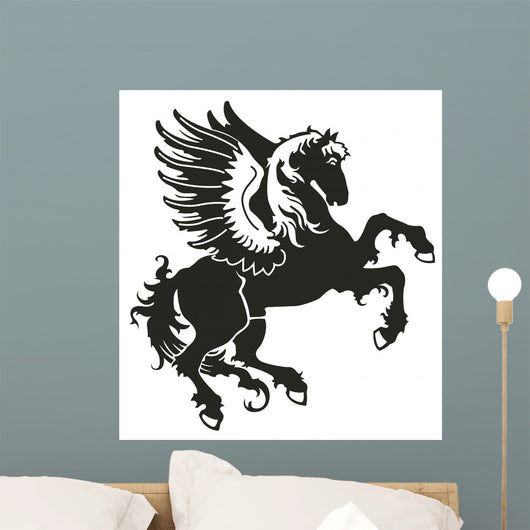 Horse with wings in the form of a heraldic sign Wall Decal