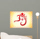 ganesha based om text artistic template Wall Mural