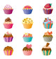 girly cartoon cupcakes Wall Decal