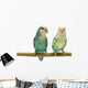 Pair Peach-faced Lovebirds Wall Decal