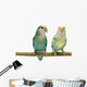 Pair Peach-faced Lovebirds Wall Decal