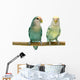 Pair Peach-faced Lovebirds Wall Decal