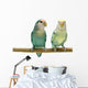 Pair Peach-faced Lovebirds Wall Decal