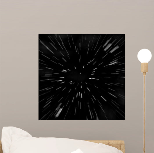 Hyperspace Starfield Zoom Blur Wall Decal