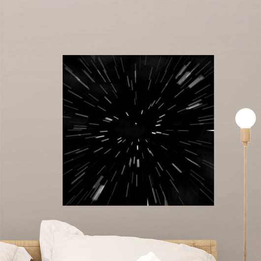Hyperspace Starfield Zoom Blur Wall Decal