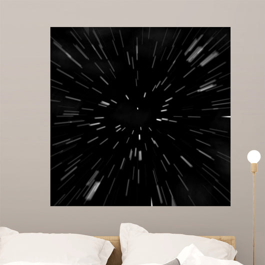 Hyperspace Starfield Zoom Blur Wall Decal