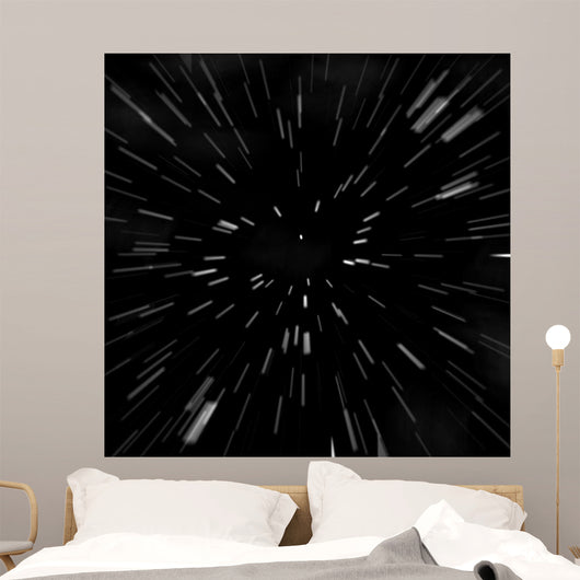 Hyperspace Starfield Zoom Blur Wall Decal