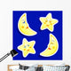 Star and moon stickers Wall Decal