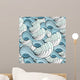 Graphic Texture Waves Wall Decal