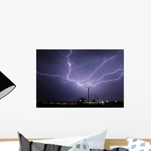 Lightning Thunderstorm Clouds Wall Decal