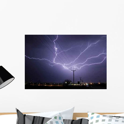 Lightning Thunderstorm Clouds Wall Decal