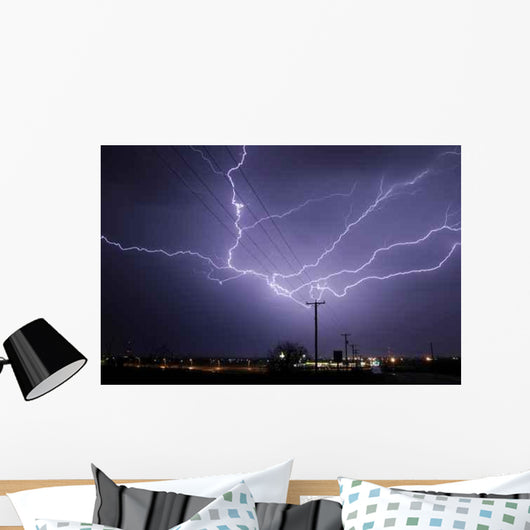 Lightning Thunderstorm Clouds Wall Decal