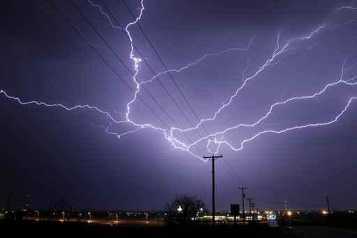 Lightning Thunderstorm Clouds Wall Decal