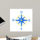Blue Compass Wind Rose Wall Decal